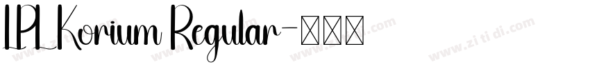 LPL Korium Regular字体转换